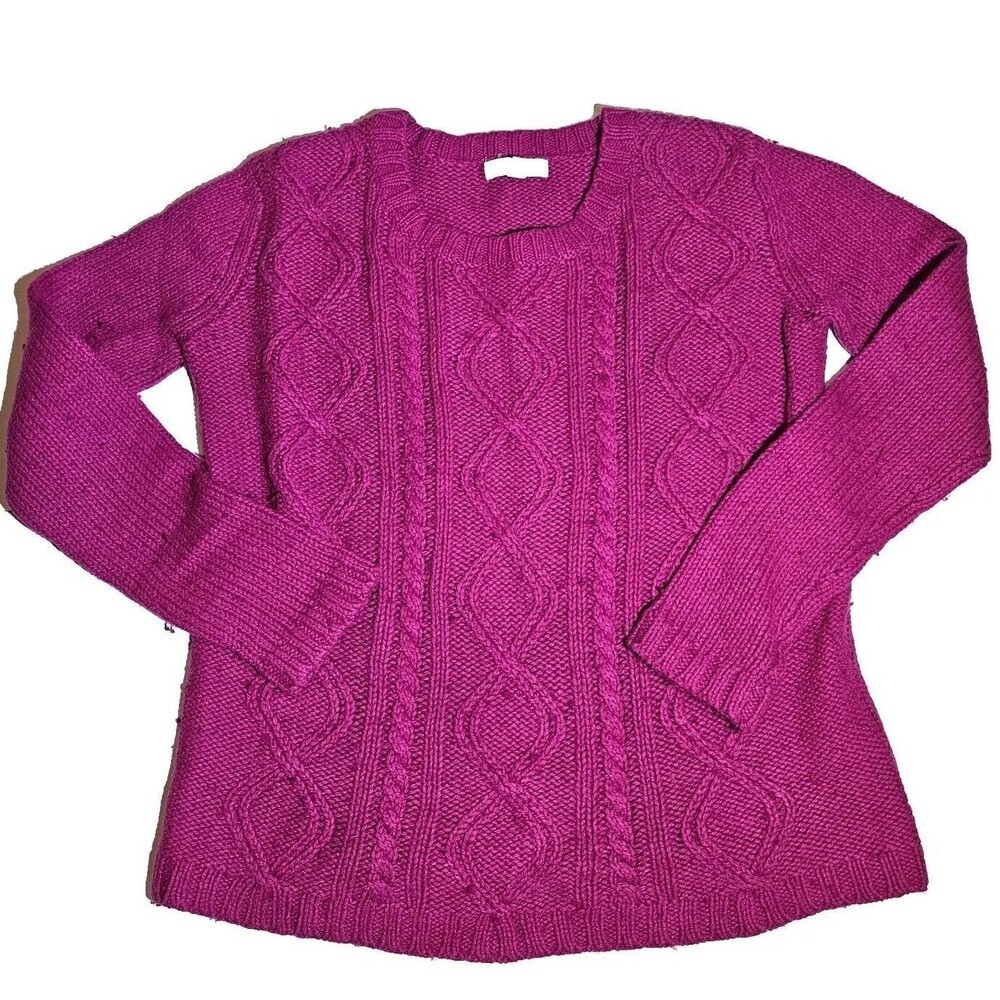 Tucker + Tate Girls Cozy Crewneck Sweater Pink Knit Pullover XL Long Sleeve